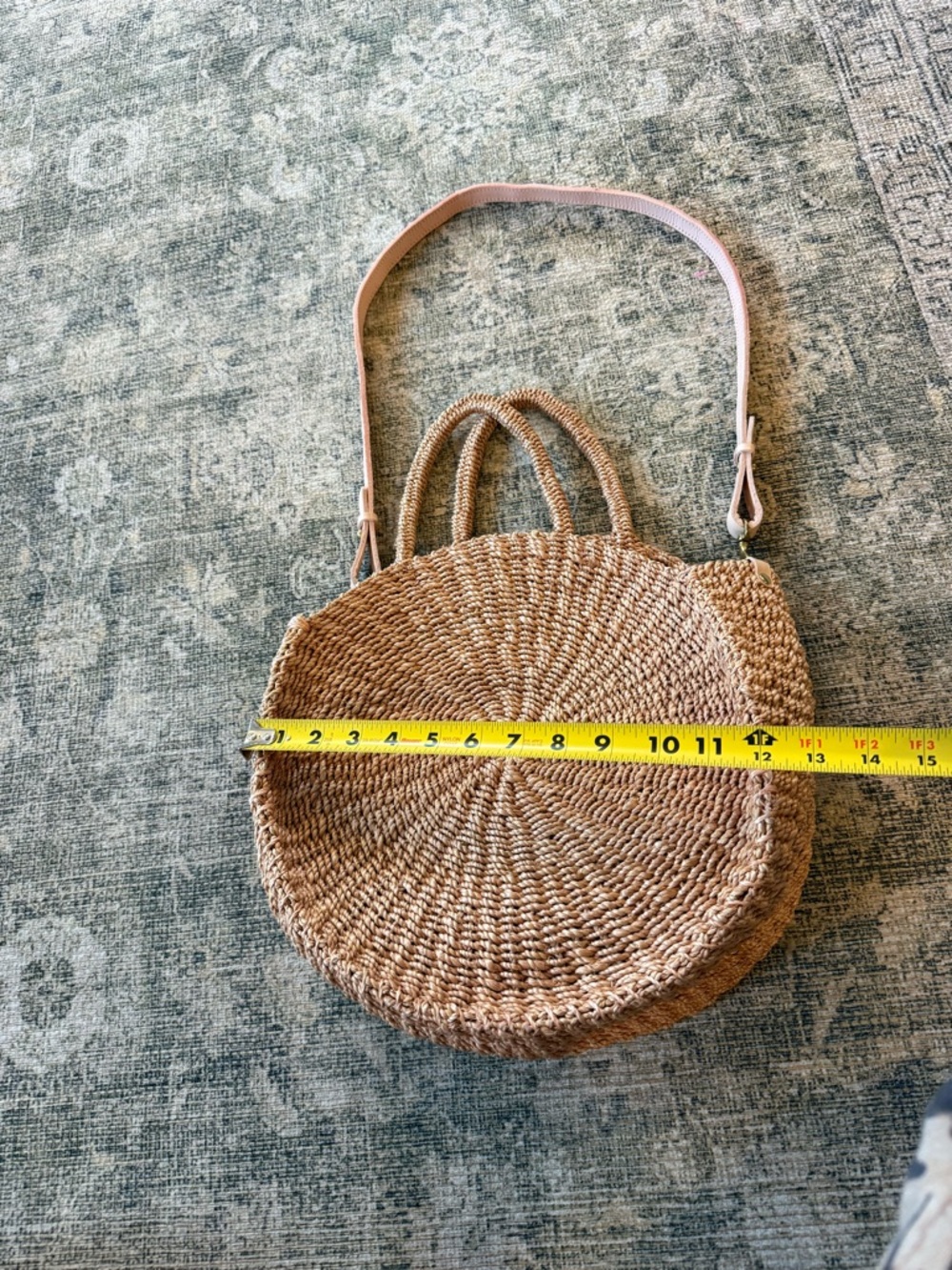 Clare V. Straw Alice Handle Bag Gold Hardware Beach Boho Spring Summer Luxury - Picture 11 of 13